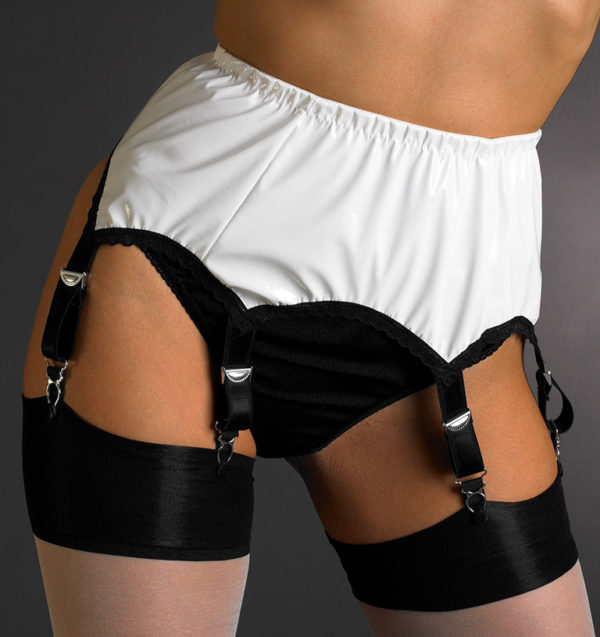 PShiny, black, suspender belt, 6 - 14 straps