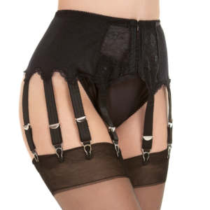 sexy front hook black suspender belt with front hook opening 6 to 14 straps